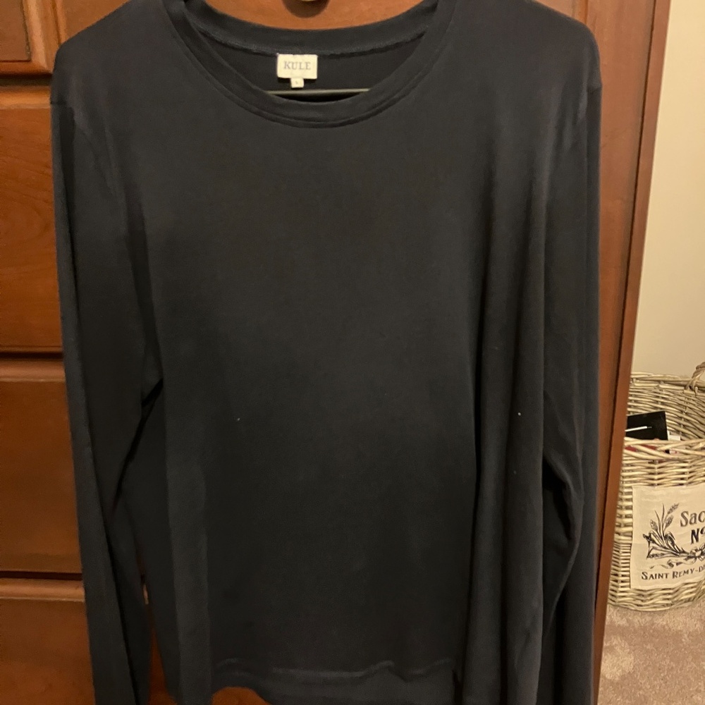 Kule Navy Blue Long Sleeve Top - Picture 2 of 3